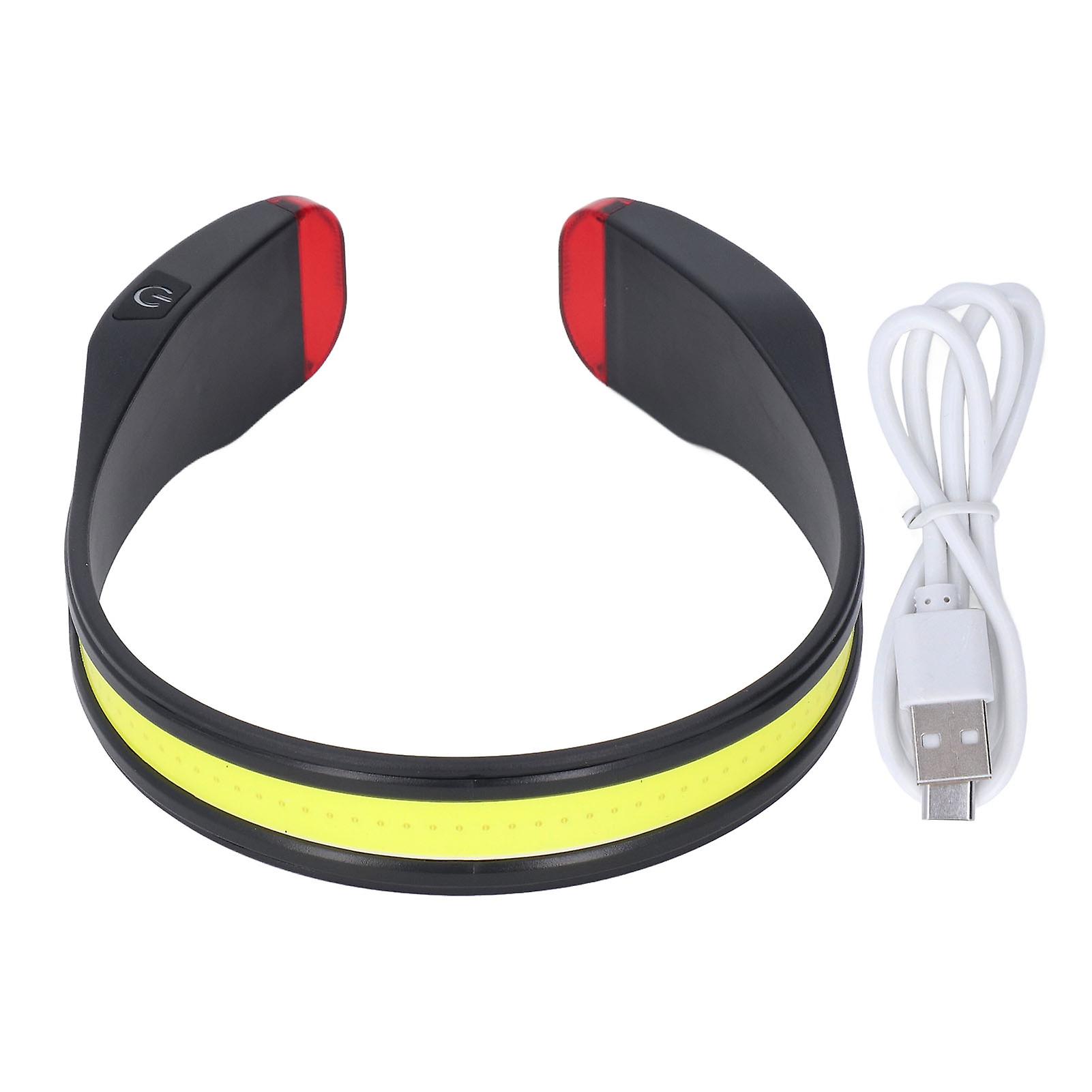 COB LED Headlamp 260° Wide Angle 350lm Portable Weaning Light 3 Modes for Hiking