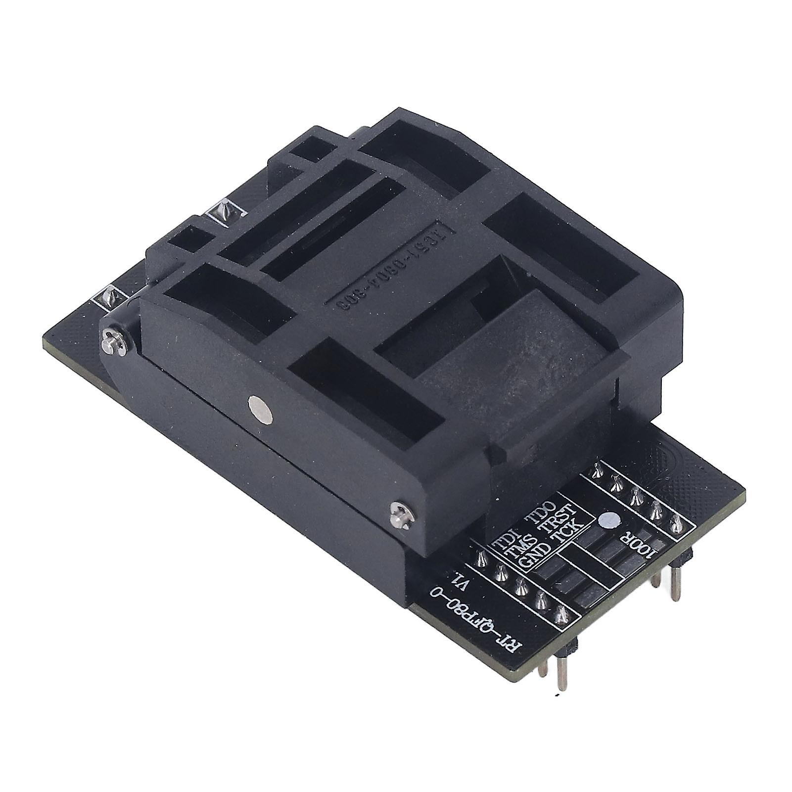 RT809H Programmer Adapter Serial ICSP Interface High Speed Parallel High Voltage Programming QFP80 Adapter Socket