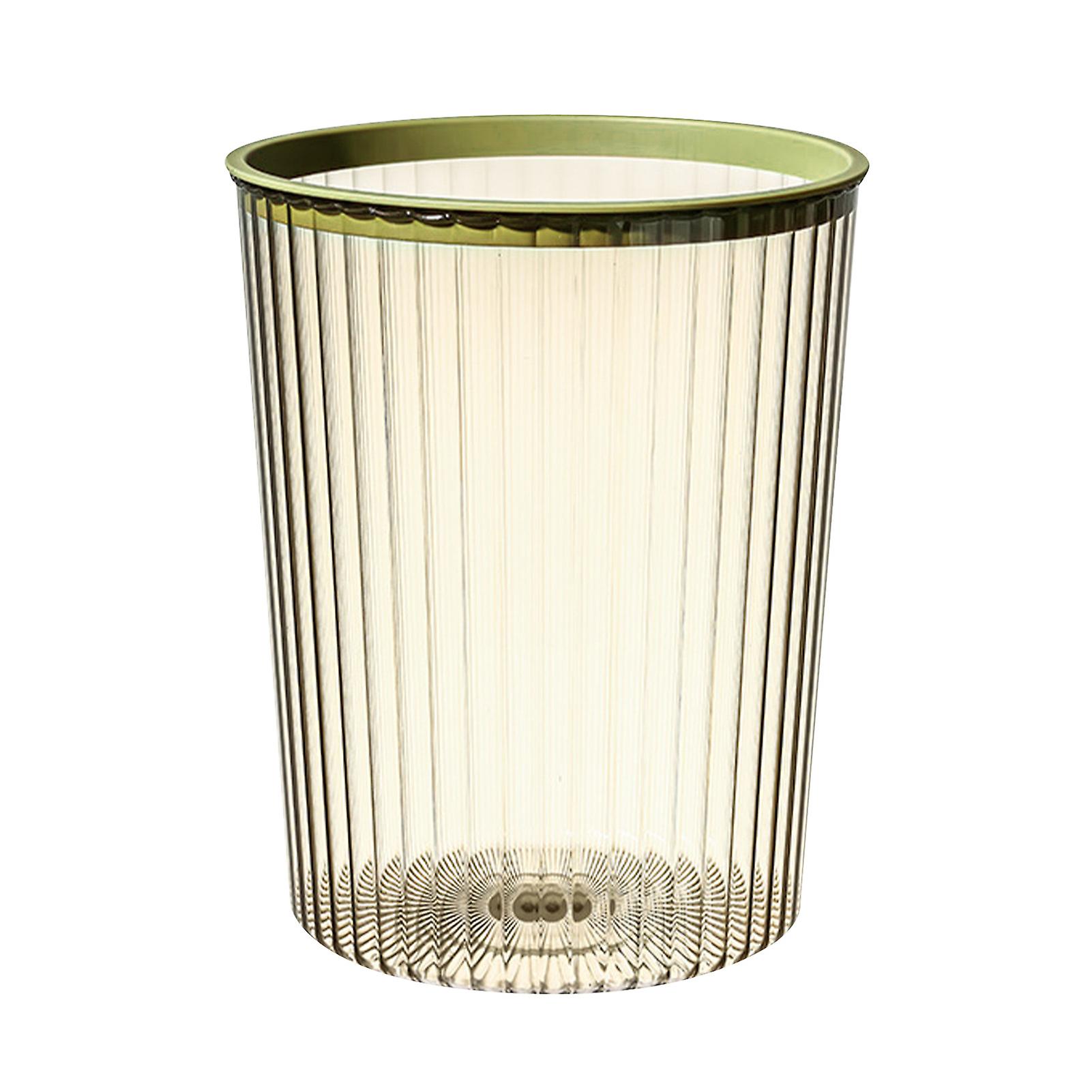 Transparent Garbage Bin with Top Ring Easy Attached Lid Free Large Capacity Trash Bin Can for Household