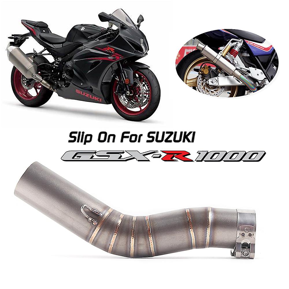 Motorcycle System Exhaust Escape Slip-On For Suzuki GSXR1000 GSX R1000 GSXR 1000 Motorcycle Full Modified Middle Link Pipe
