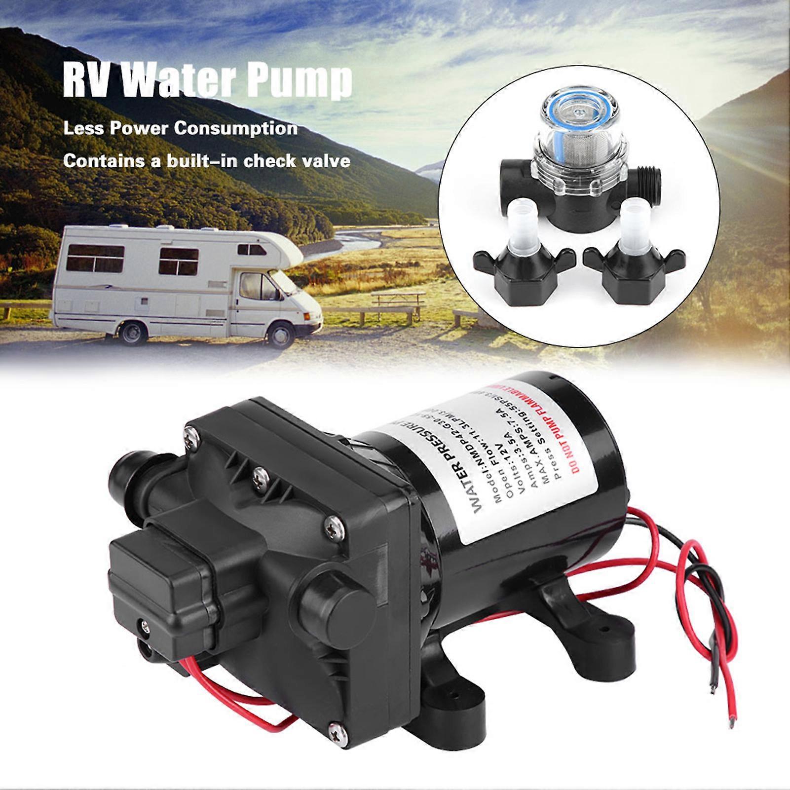 55 PSI 3 גלונים לדקה 7.5 אמפר 12V DC RV משאבת מים עצמית 4008101E65
