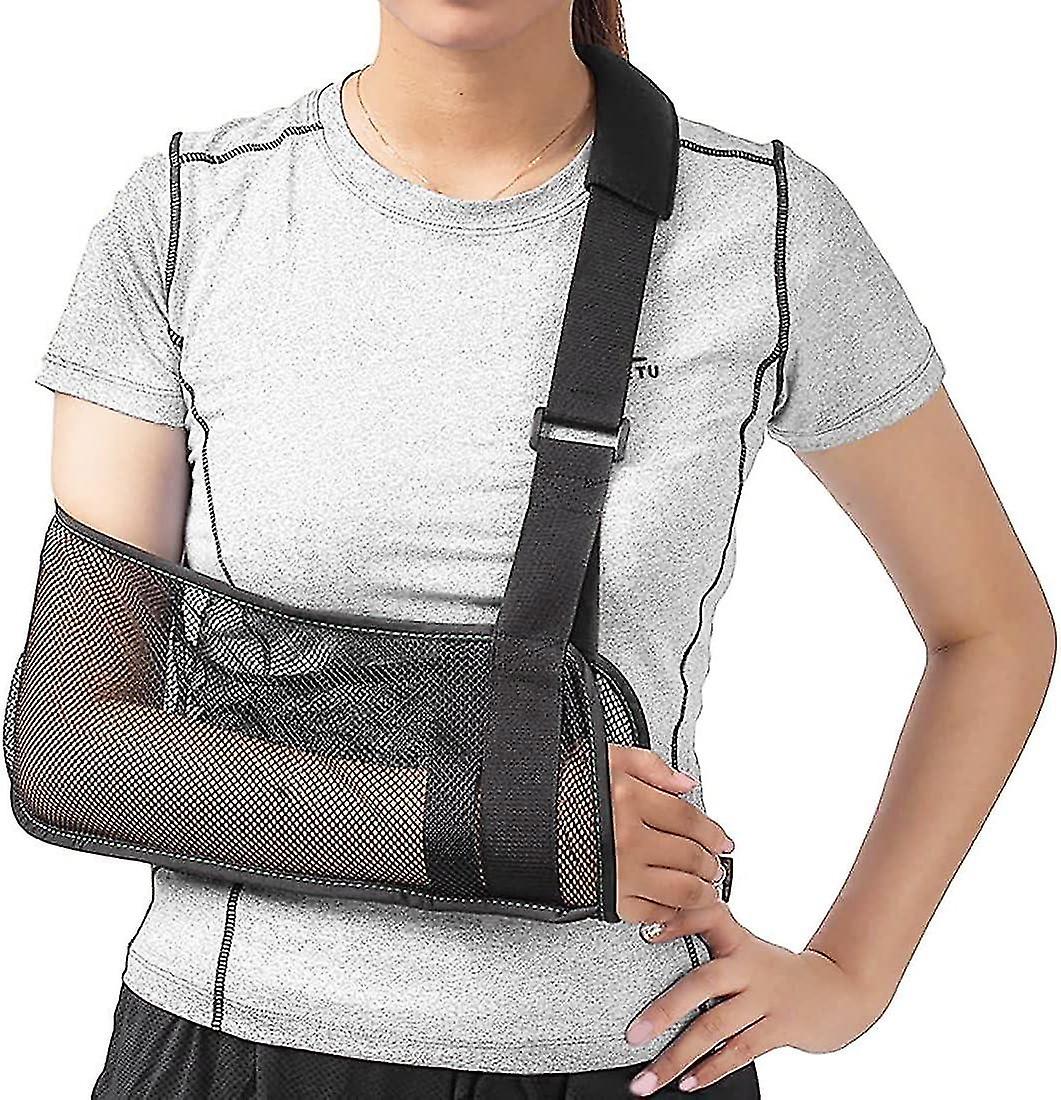 Medical sling for arm support, shoulder and rotator cuff immobilization With support strap Light and