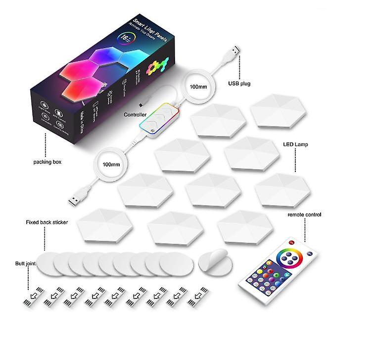 Gaming Atmosphere Light Smart Odd Light Board Background Wall Voice Control App Remote Control Cellular Bedroom Wall Light