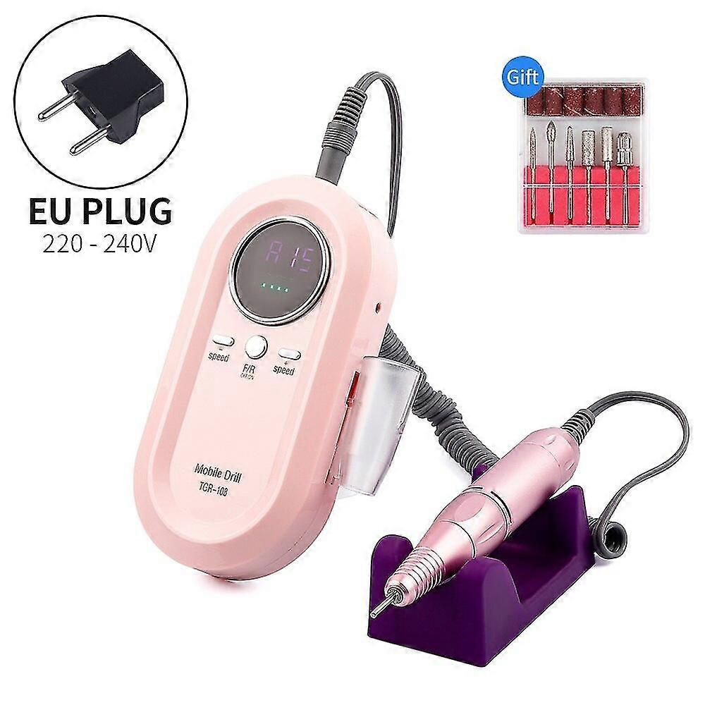30000Rpm perceuse à ongles rechargeable machine à polir les ongles forets à ongles bits portable polissage à ongles manucure p