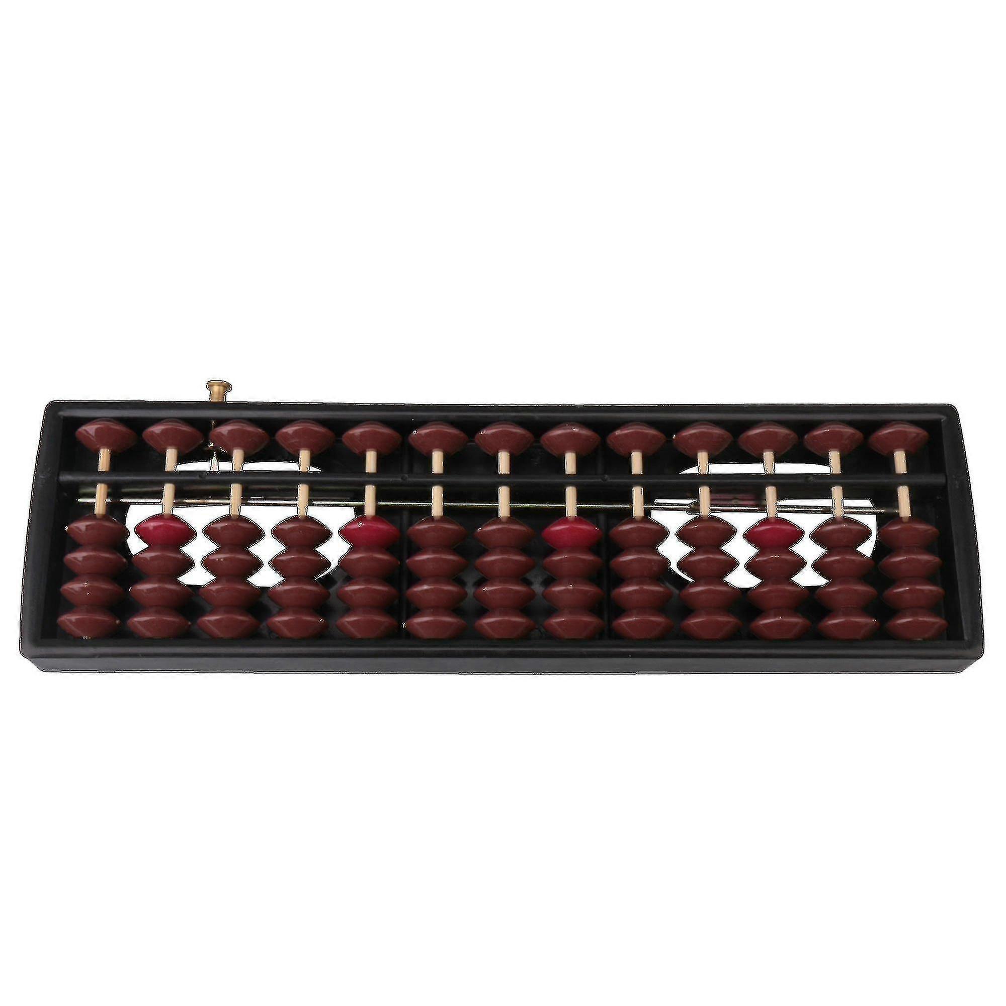13 Column Abacus Soroban Winding Device Calculating Tool Frame Black