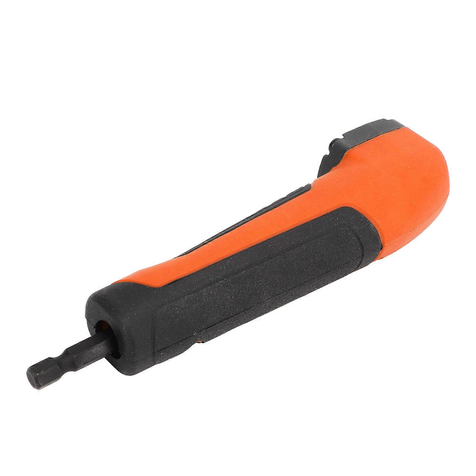 Right Angle Drill Adapter Hex Interface Electric Screwdriver Corner Attachment with Magnetic Bit Set Orange 