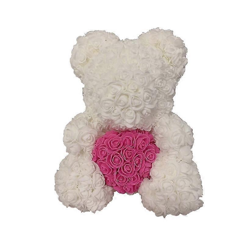 Jianghuo 25Cm/40Cm τριαντάφυλλο αρκούδα καρδιά τεχνητό λουλούδι αυξήθηκε αρκουδάκι για τις γυναίκες Valentines γάμος γενέθλια δώρο Χριστουγέννων με το κιβώτιο δώρων