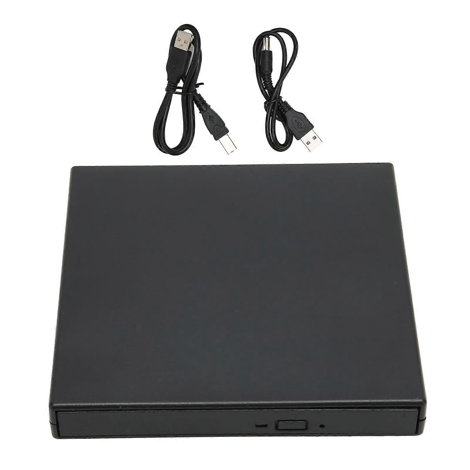 External DVD Drive USB 2.0 Widely Compatible Impact Resistant Low Noise DVD Burner for Laptop Desktop AIO