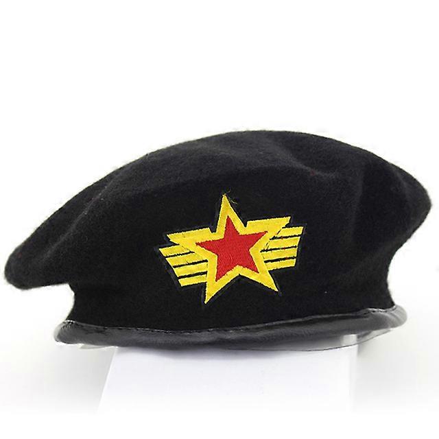 High Quality Wool Berets Fashion Army Cap Star Emblem Sailor Dance Performance Hat Trilby Chapeau For Men Women Unisex