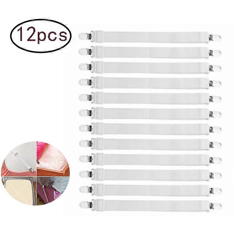 Verstelbare lakenspanner, 8 stuks elastische lakenspanner-64