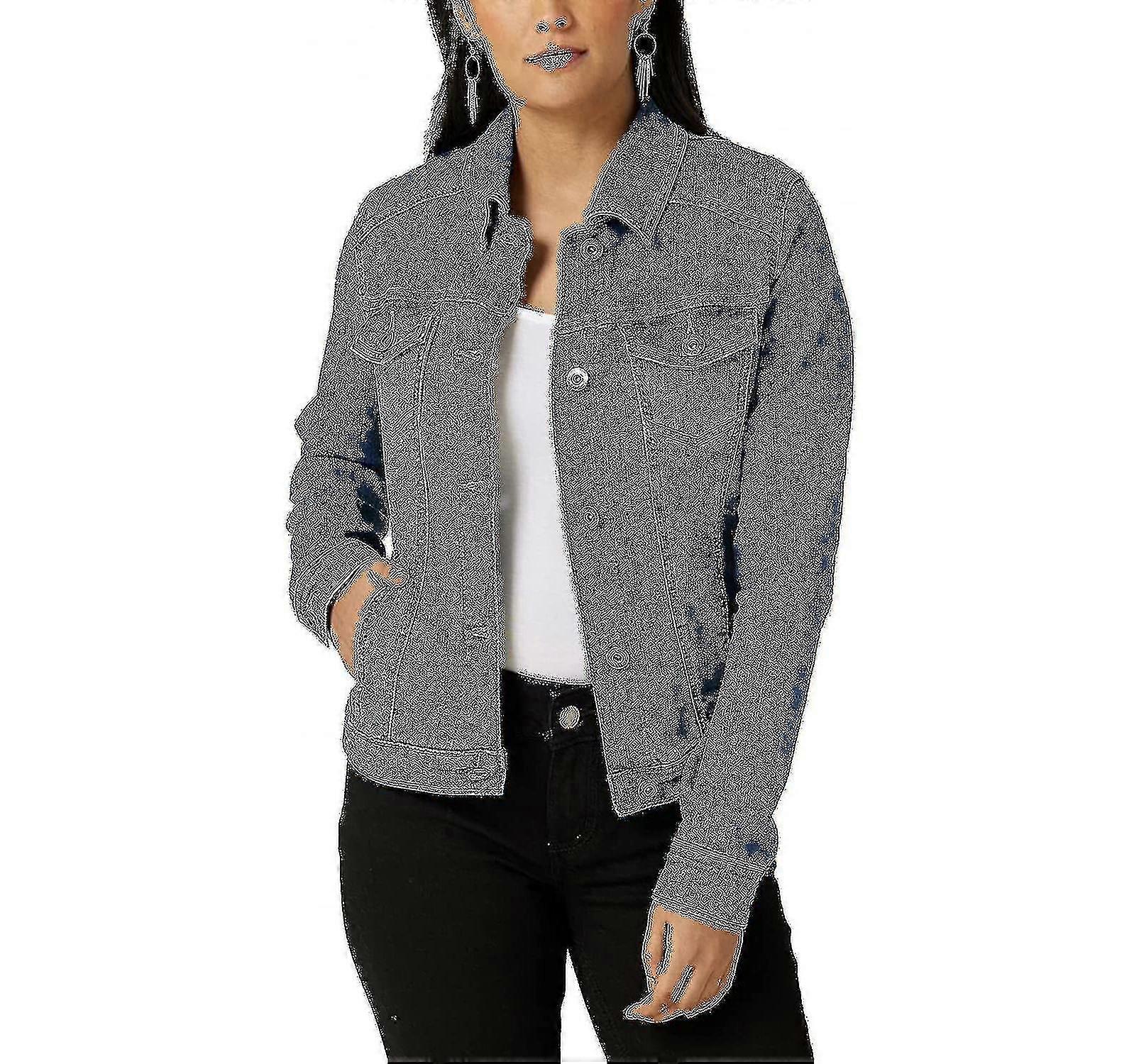 Stretch Denim Jacket for kvinner, Jean Jacket, Button Up Denim Jacket