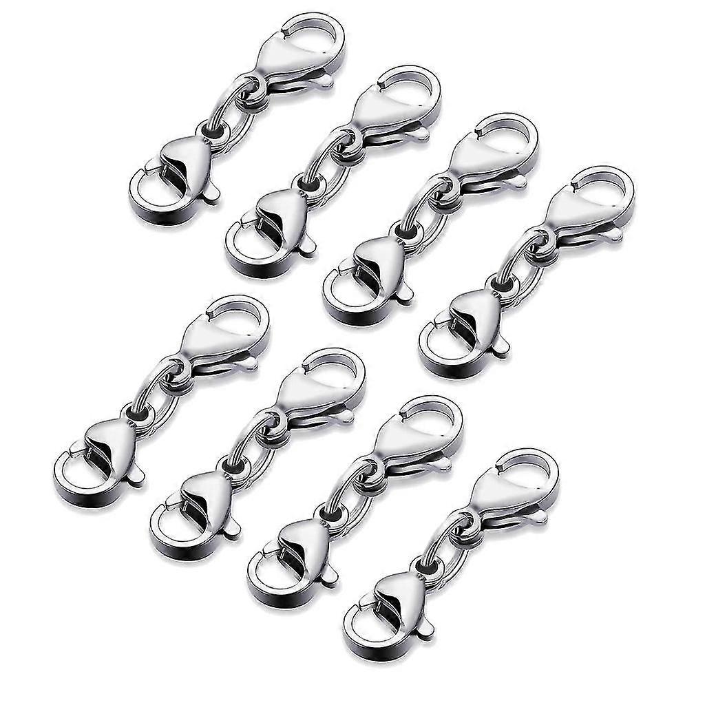 8 Pcs Double Lobster Clasp Double Claw Connector Suitable For Jewelry Chain