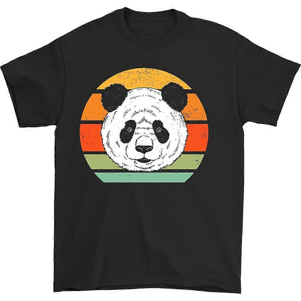 Retro Panda Bear Face T-shirt