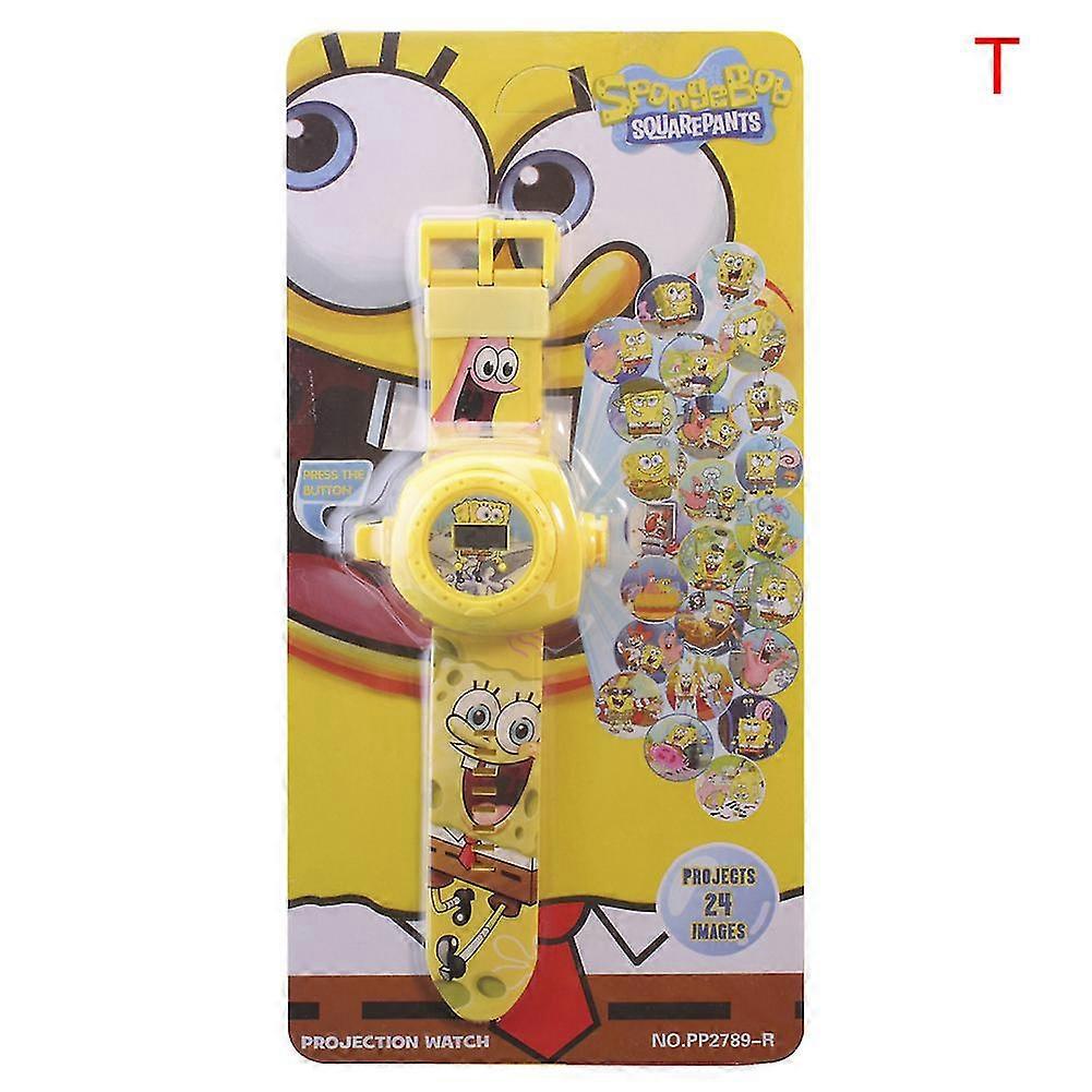 3d children's cartoon 24 pictures projection watch with multiple cartoon theme gift for kids