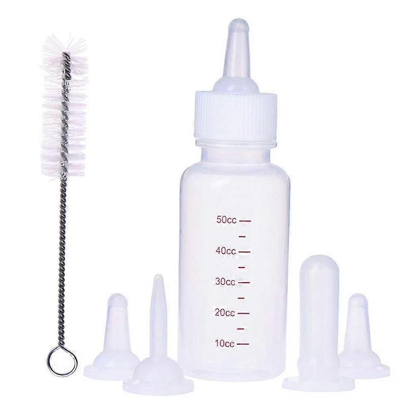 Pet Nursing Bottle Kits Replacement Nipple Cat Feeding Bottle for Newborn Kittens, Puppies, Rabbits