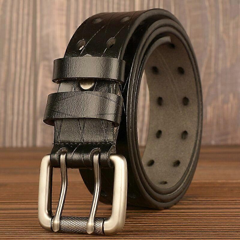 High Quality Genuine Leather Belts for Men Strap Male Double
