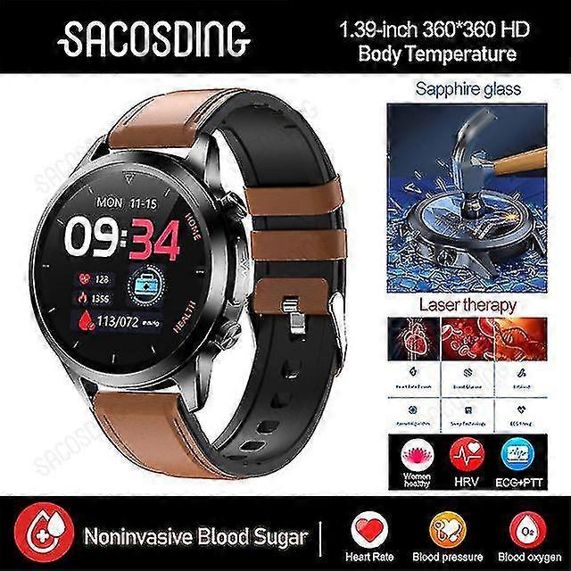 Glass Watch Ecg+ppg Pressure Temperature Moning Smar