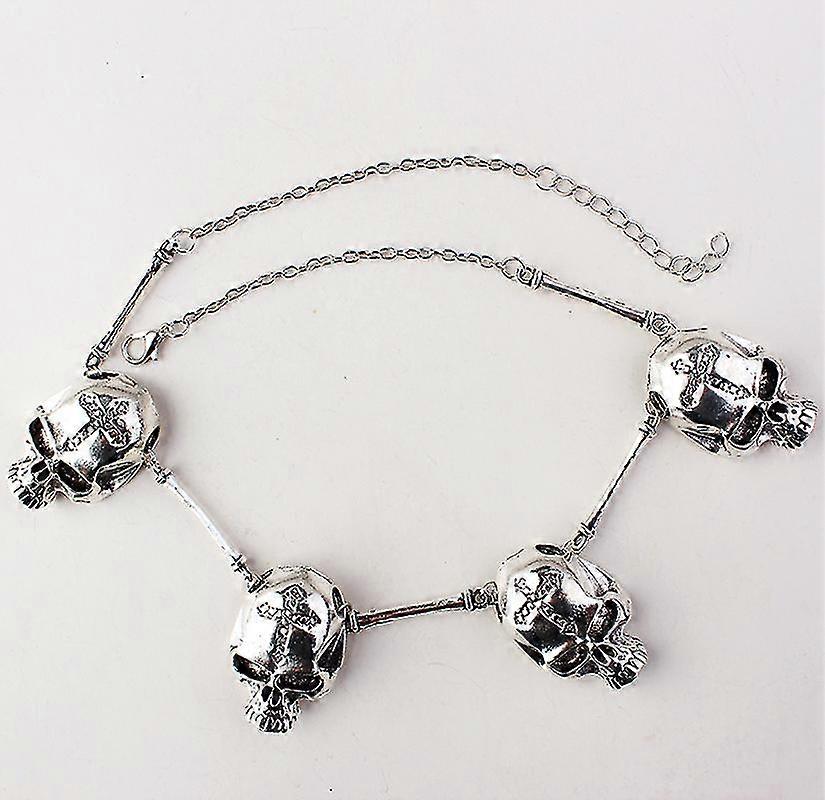 Gothic Choker Evil Skeleton Pagan Wizard Magic Necklace