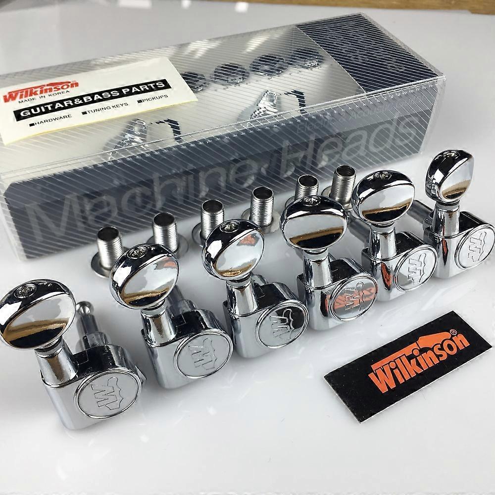 Wilkinson WJN-05 elektromos gitárgép fej tunerek Mini ovális tuner ST TL Tele ezüst króm hangoló csapokhoz