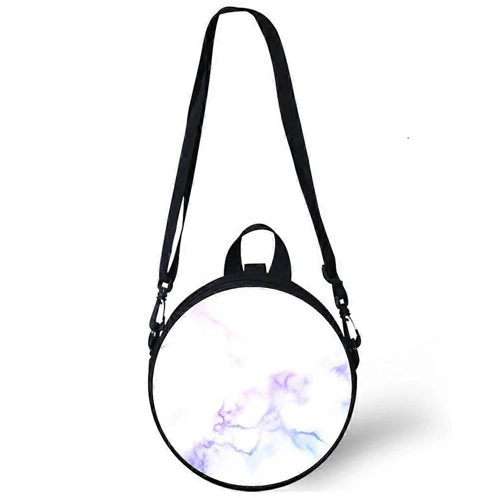 Marble Stone Mini Round Messenger Bag