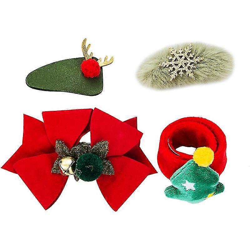 4pcs Christmas Hair Clips