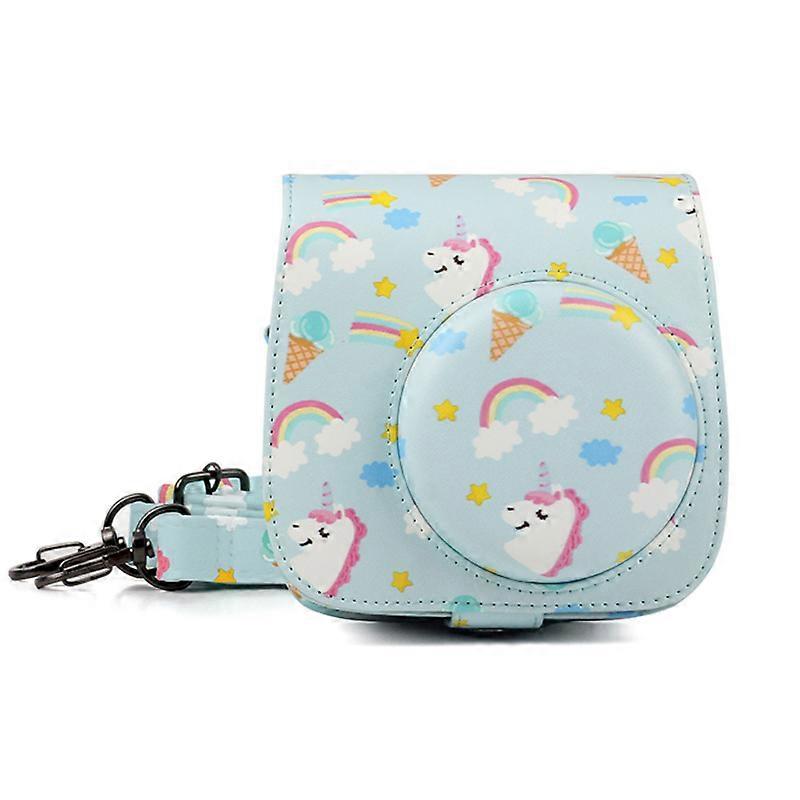 PU Leather Camera Case Compatible with Instax Mini 11 Instant Camera with Adjustable Strap and Pocket