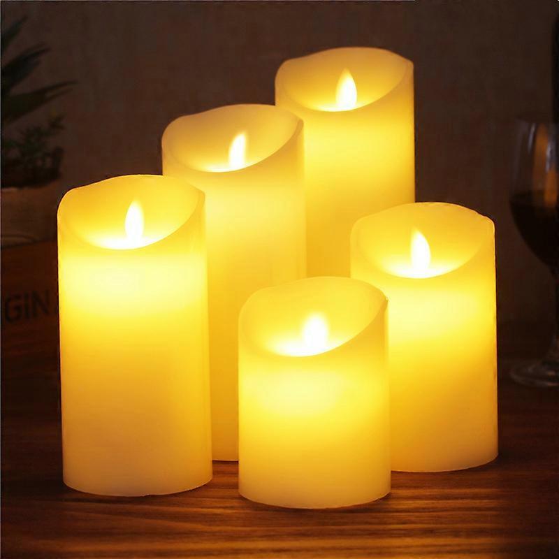 5PCS Flame Electronic Candle Flickering LED