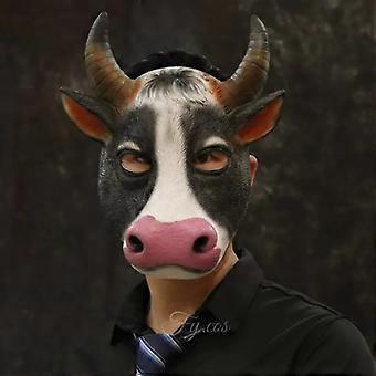XEPST Set Costume Da Mucca Per Bambini E Adulti - Include Fascia Con Orecchie E Campanella, Coda Con Clip E Calzini Alti Con Stampa Mucca - 3