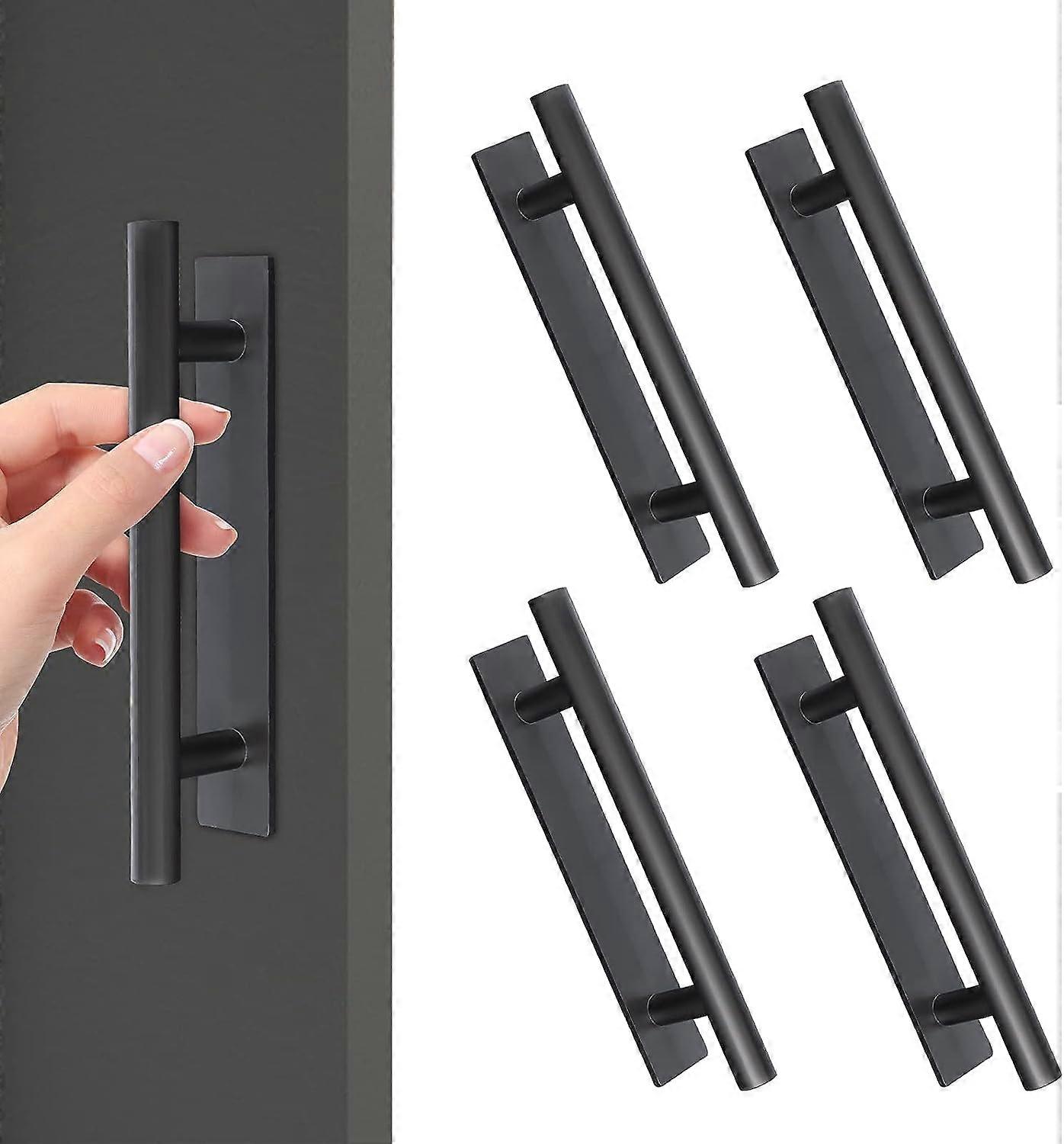 10pcsSelf-adhesive furniture handles, ABS plastic handle, black