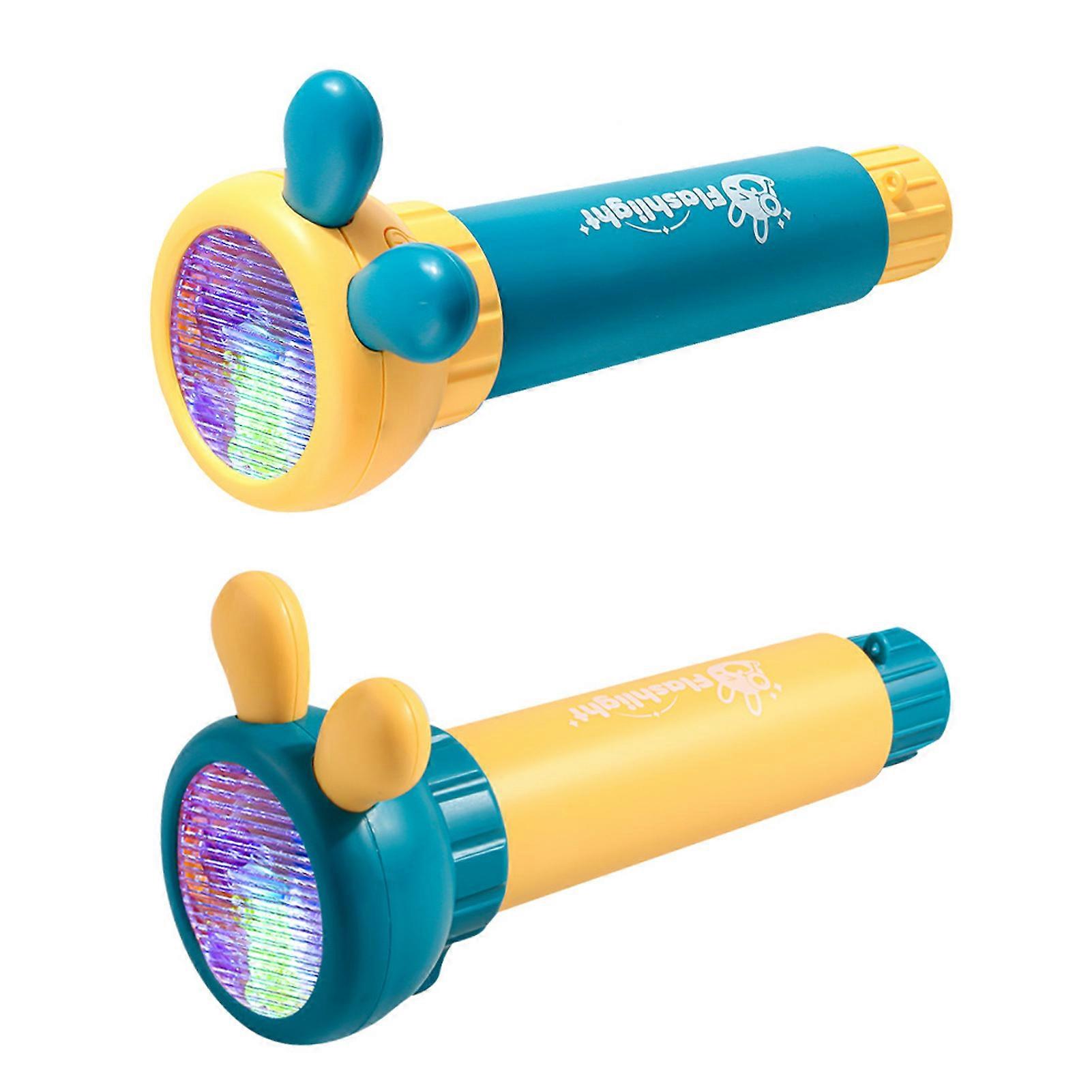 Cartoon Flashlight Kaleidoscope Toy Educational Fun Kids Gift Rotating Design Kindergarten Kaleidoscope