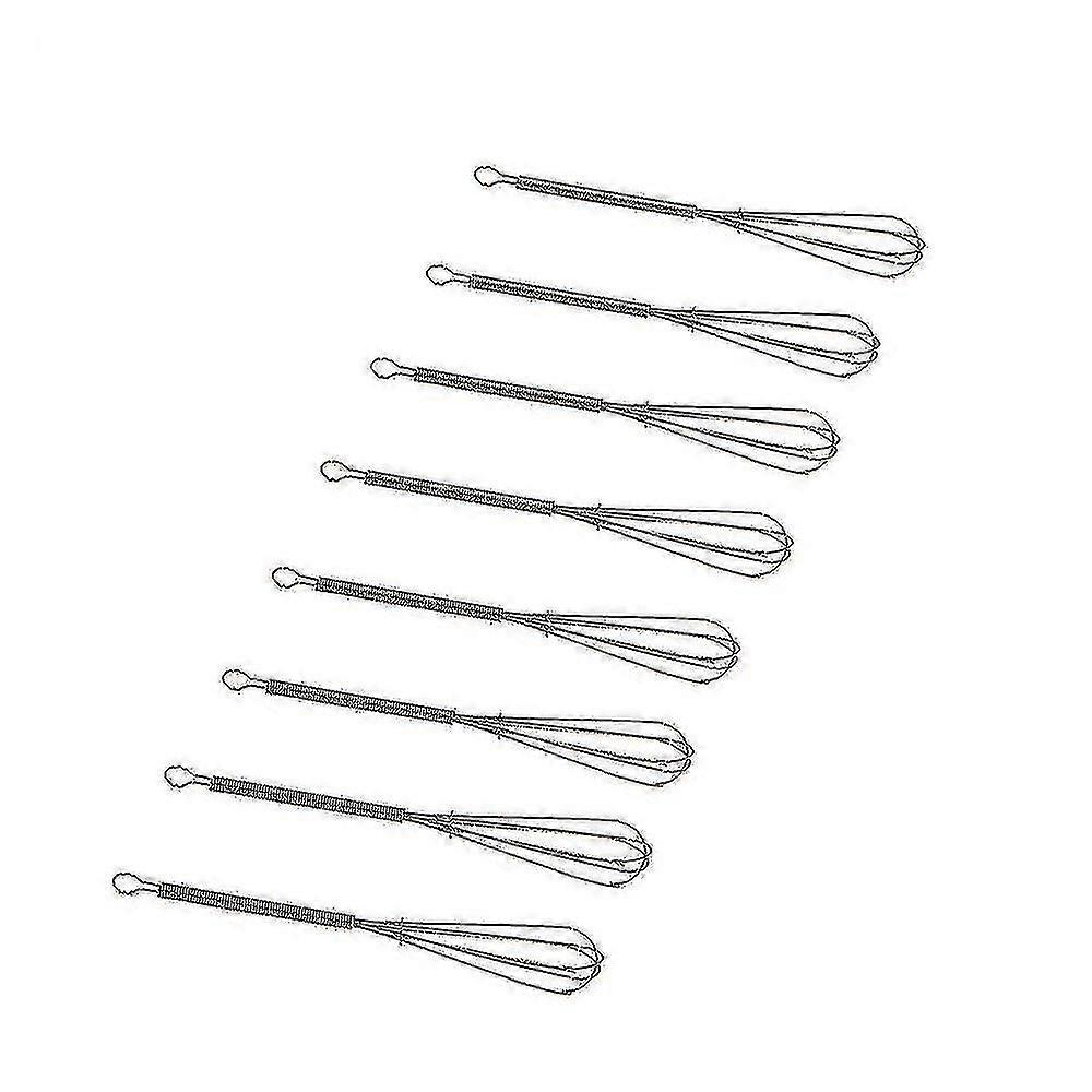 8pcs Mini Balloon Whisk 7in Versatile  Manual Whisk Stirrer
