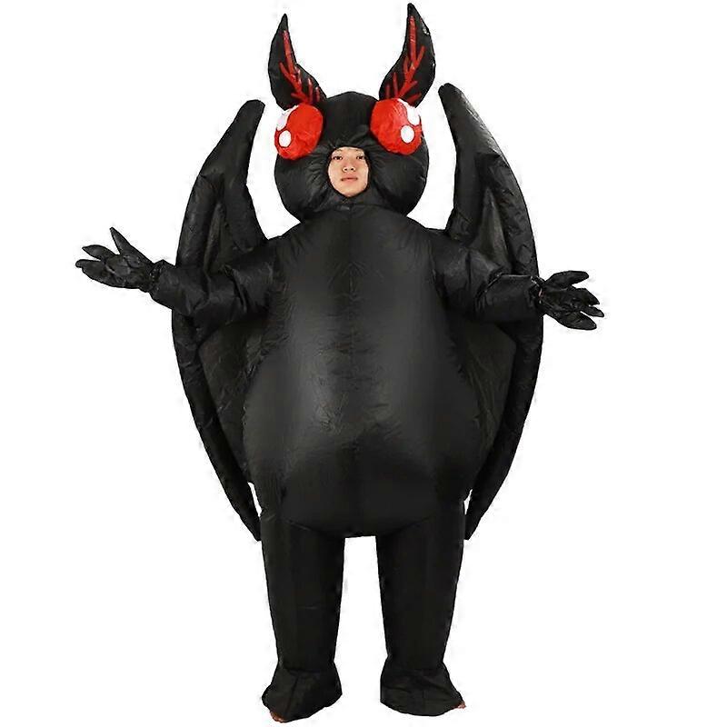 Svart fladdermus Uppblåsbara kläder Rolig Cosplay Party Rekvisita Moth Man Uppblåsbara kläder