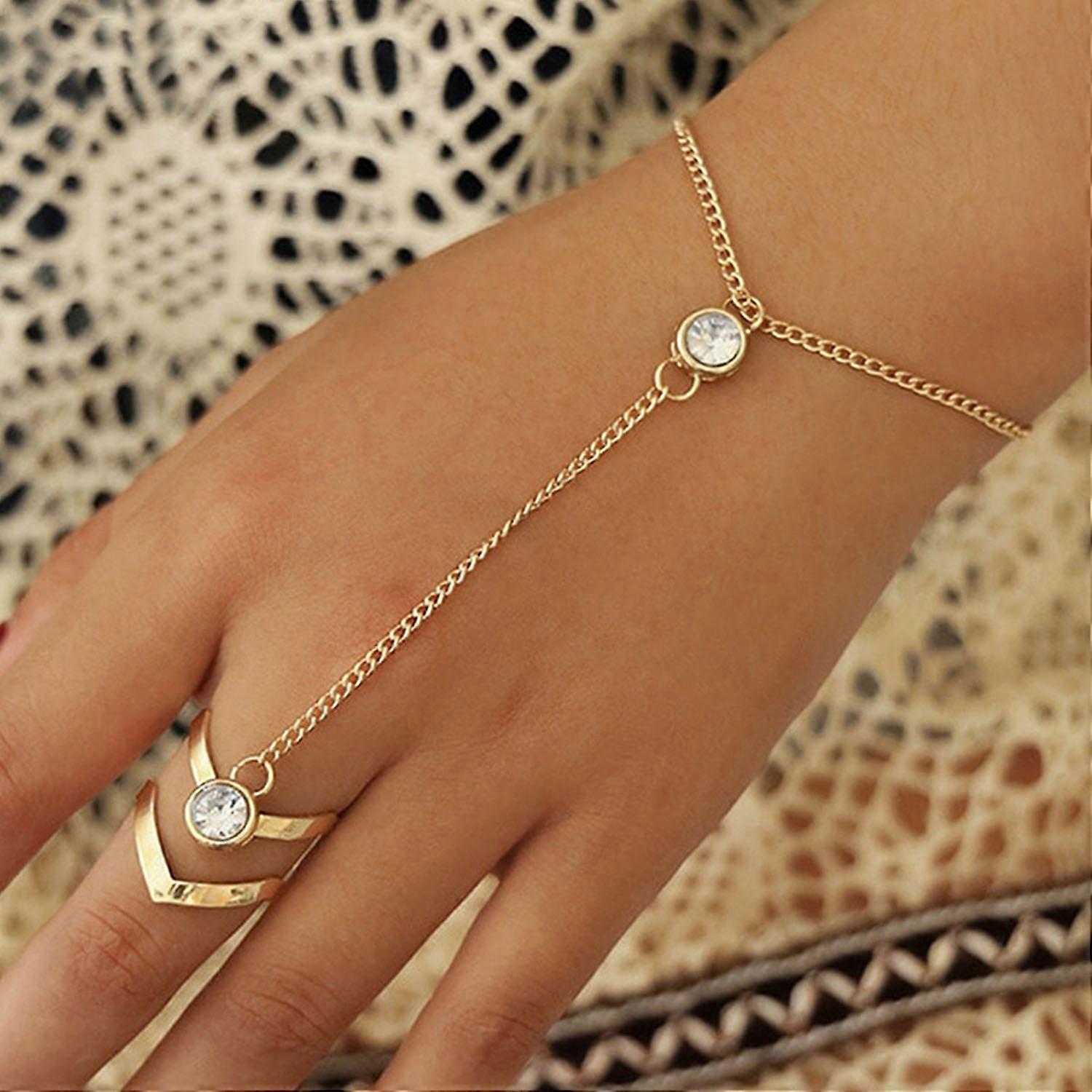 Ring connected finger chain set chain