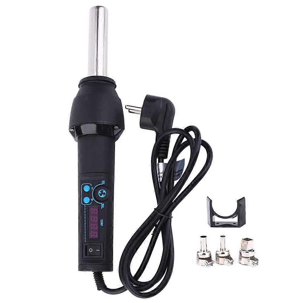 Digital Portable Hot Air Gun Hand Held Adjustable Electronic Welding Tools for Hardware(EU Plug 220V )