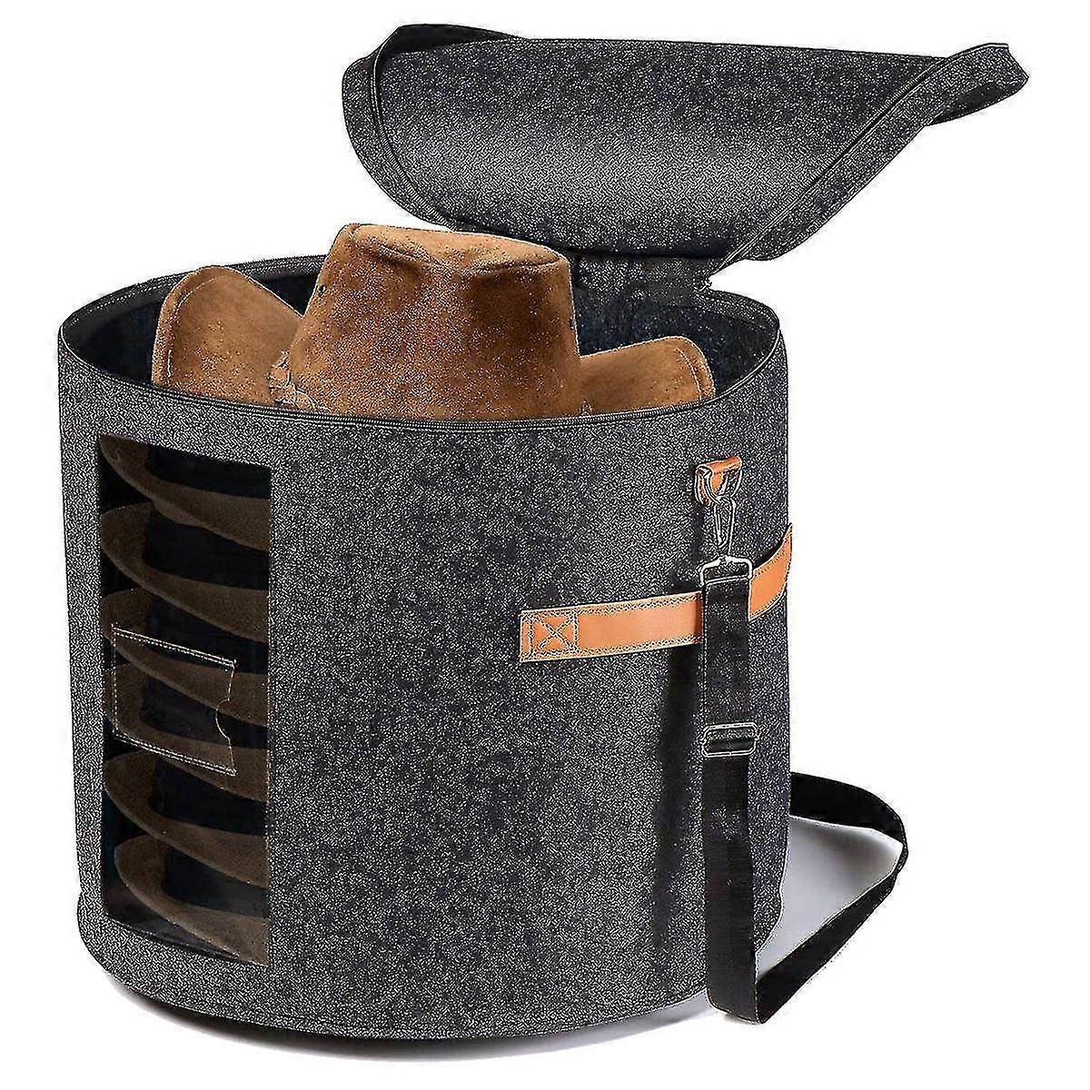 ラウンドハット収納ボックス-ぬいぐるみや動物のおもちゃ用の蓋付きの折りたたみ式帽子ボックス、オルガを運ぶ