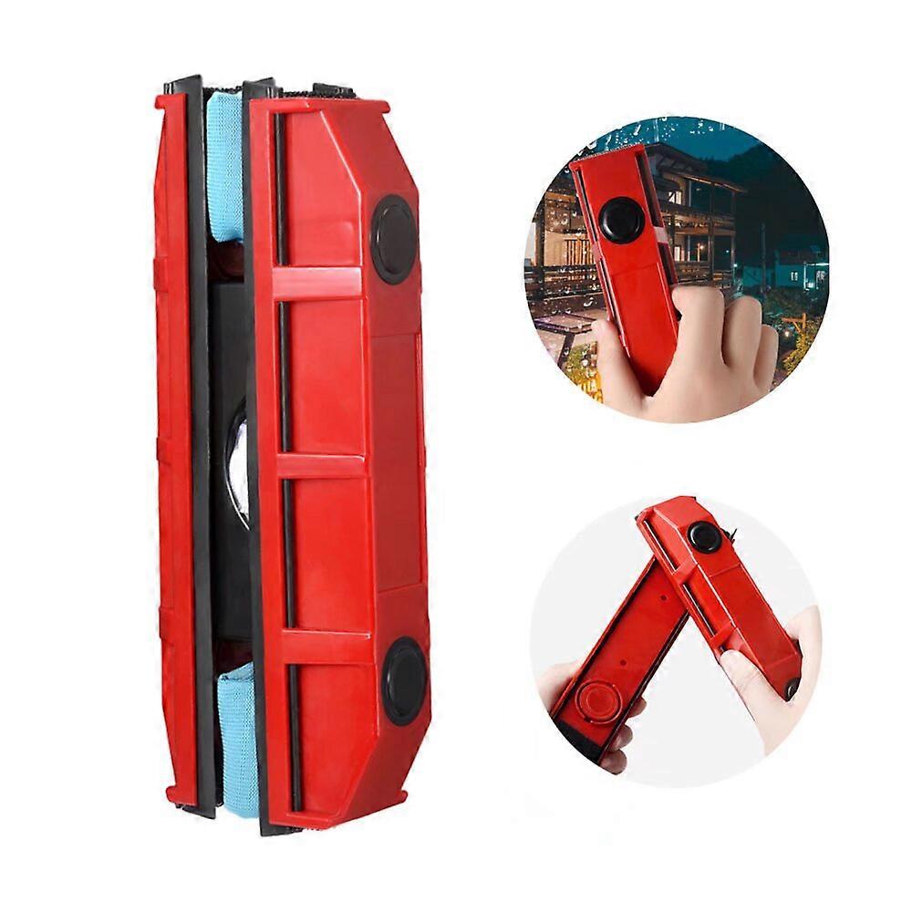 Magnetic window cleaning squeegee for glazing from 2 to 8 mm