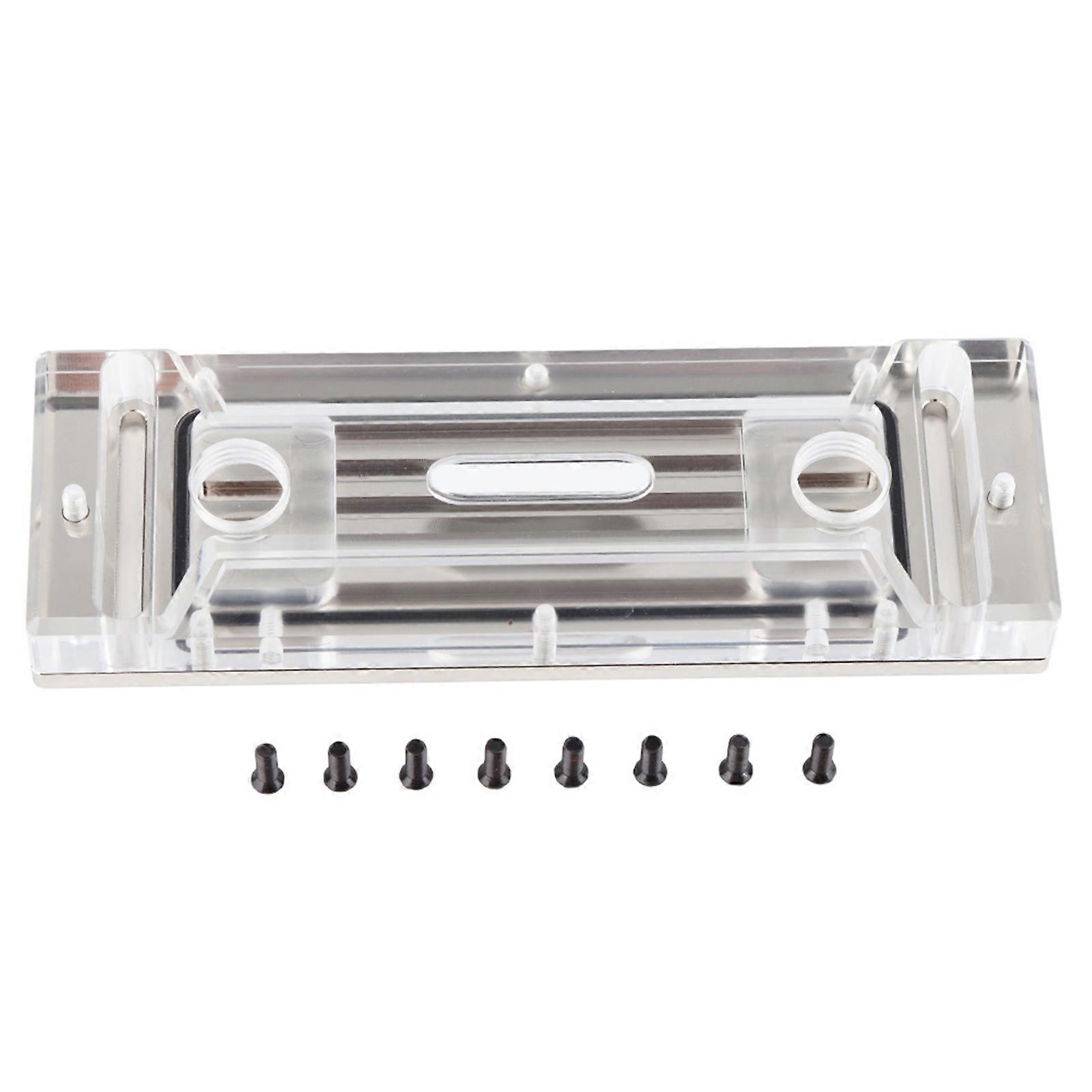 Copper Substrate Imported PMMA Water Cooling Block with Built In Sealing Ring for 4 Memory Heat Sink