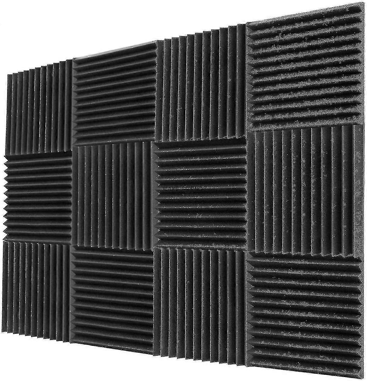 12pcs 300x300x25mm ακουστικές επιτροπές ηχομόνωσης αφρού για Ktv φραγμός ηχομονωτικό στούντιο σφήνες ηχομονωτικές επιτροπές τοίχων Espuma
