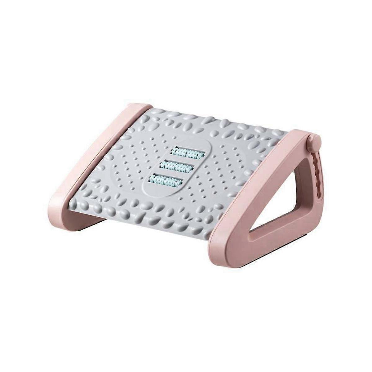 Foot Rest Stool Adjustable Foot Stepping Platform with Rollers Foot Resting Stool Comfortable Massa