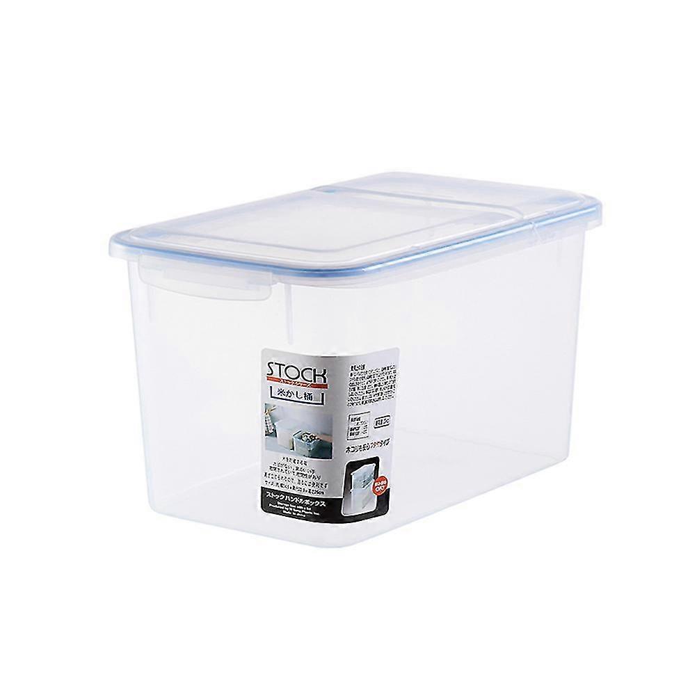 Clear Rice Storage Container Grain Dry Food Storage Bin With Locking Lid Portable Plastic Food Keeper Size 2