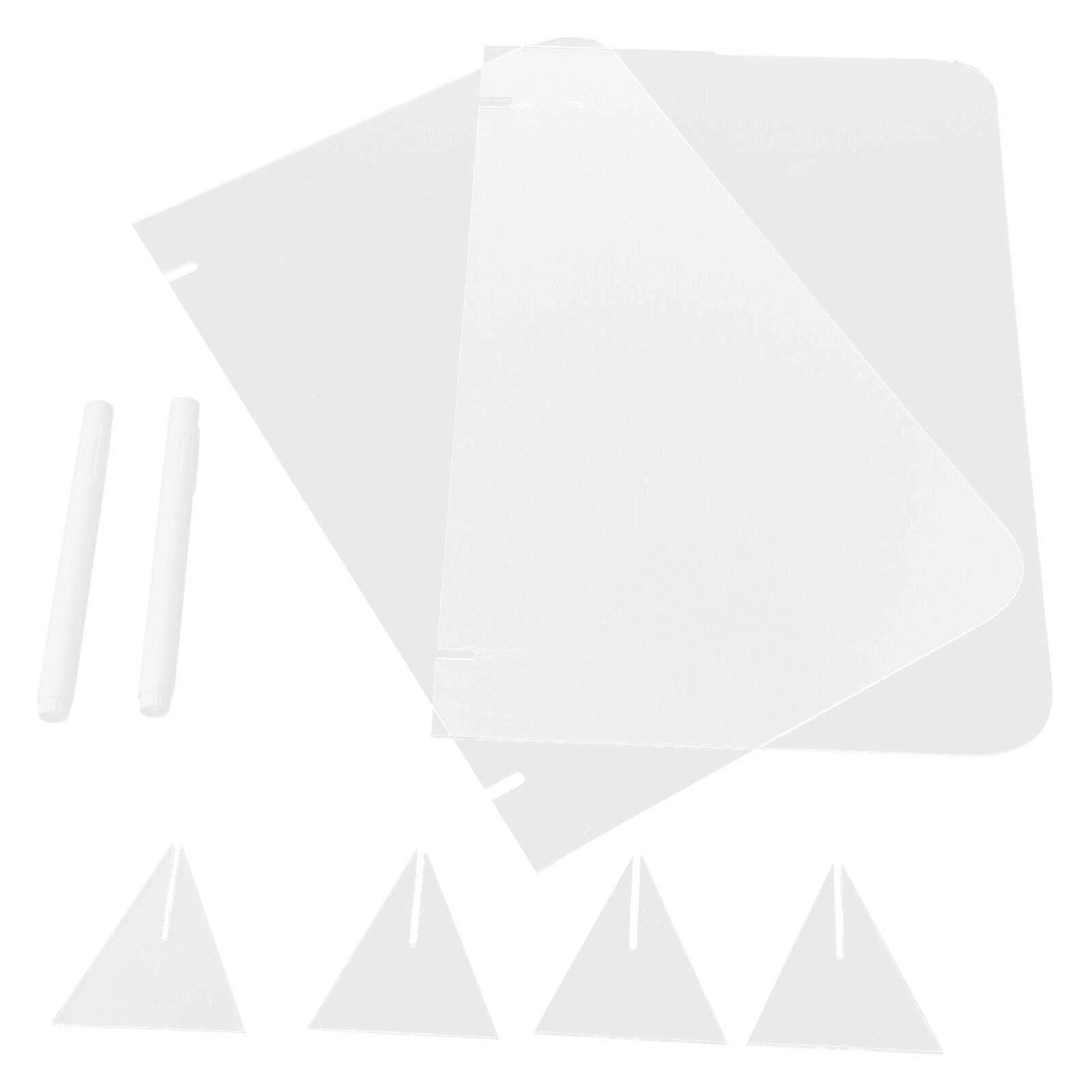 4pcs Transparent Whiteboards - Simple Desktop Handwritten Message Boards