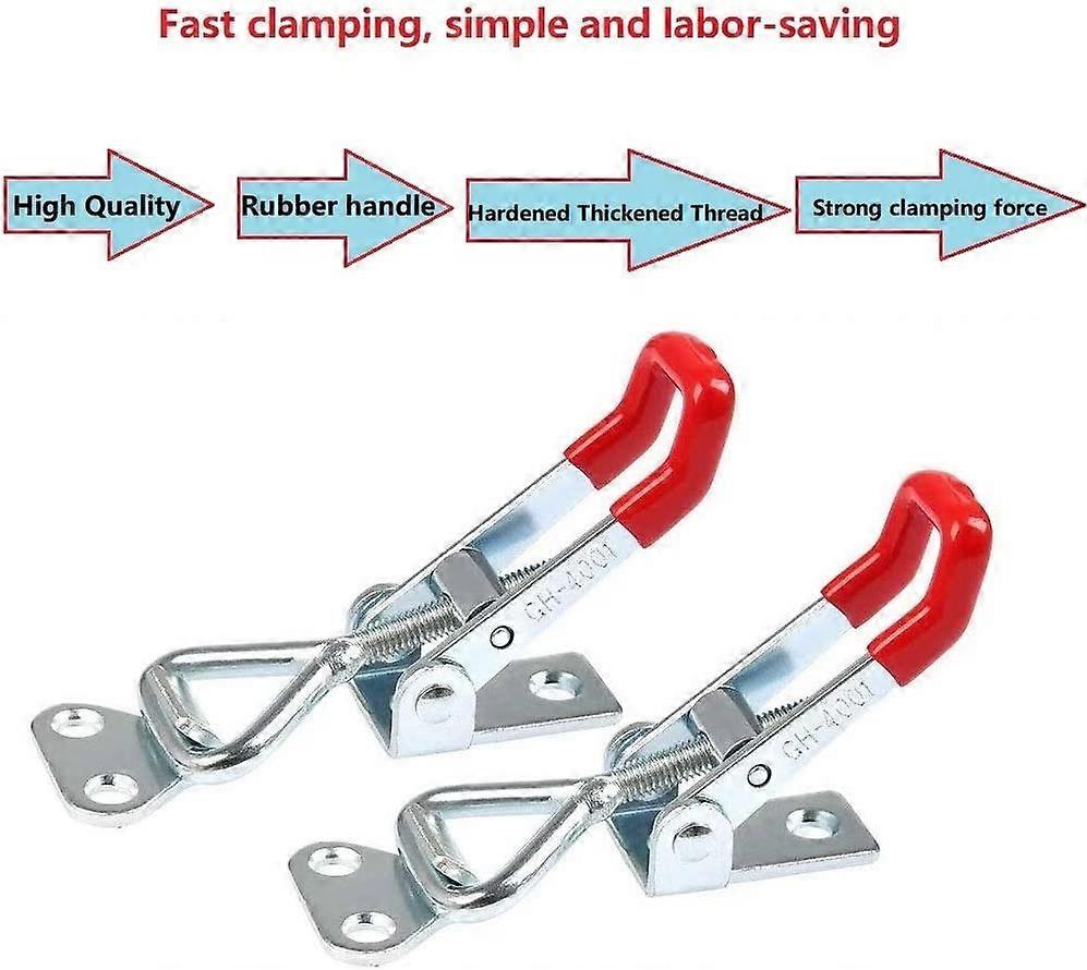 4 Pcs Metal Toggle Latch Retention Capacity, Adjustable Carpenter Clamps for Fas ~