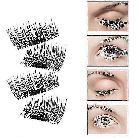 Magnetic False Eyelashes 1 Pair (4pcs) Reusable Magnet F False Eyelashes 3d Made Magnet F Extens Da19553