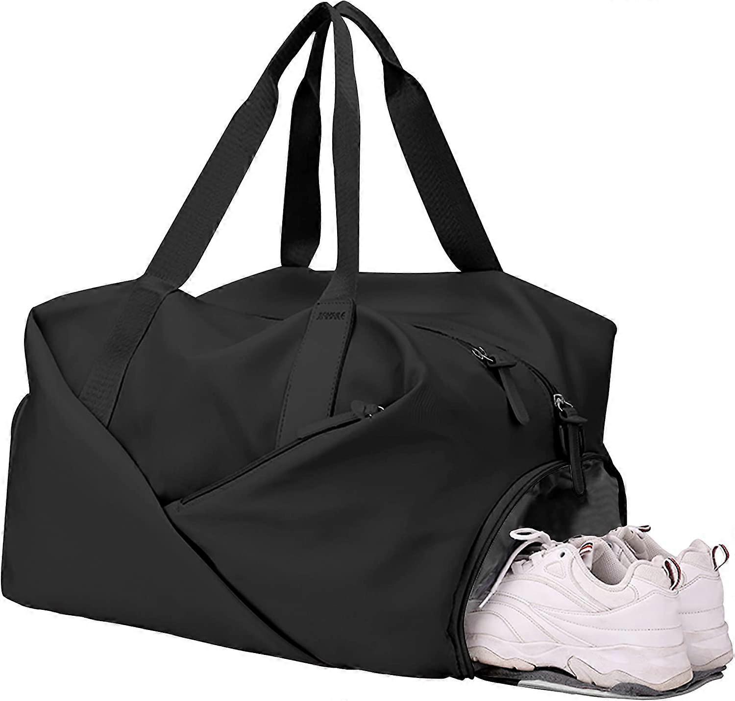 Travel bag with shoe compartment & wet compartment sports bag large capacity training bag women's travel bag weekender overnight shoulder bag for wome