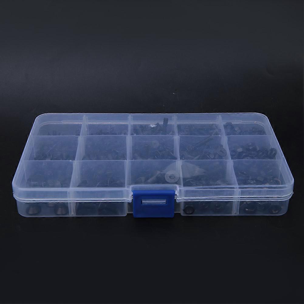 Carbon Steel Hex Nut Kit - 460Pcs, Black, Flat Head Socket Screw Accessories