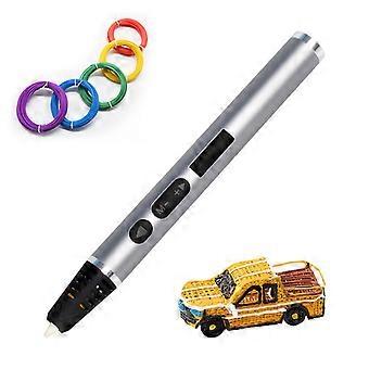 3D-pen voor kinderen, veilige drukpen voor kinderen op lage temperatuur, educatief speelgoed voor kinderen Grijs