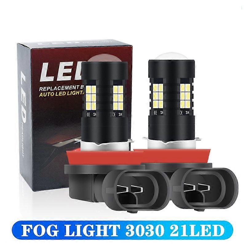 2pcs H7 H8 H11 Fog Light Bulbs H4 Bulb HB3 9005 Bulbs Fog Light Bulbs 3030 21SMD Auto Lamp Daytime Running Lamp 12V White