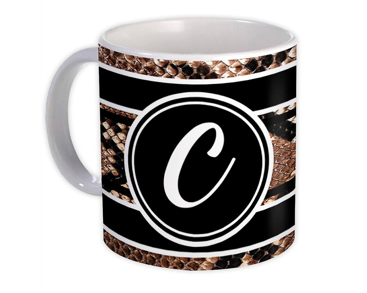 Gift Mug: Monogram Letter C Snake