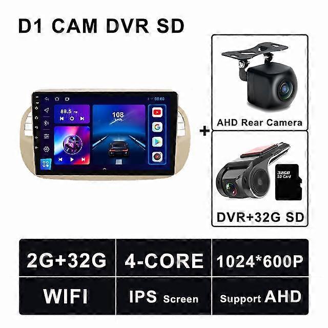 Android 10 For Fiat 500 2007 - 2014 Car Radio ADAS Autoradio Stereo SWC Wireless Carplay Auto Multimedia Player 4G DSP WIFI AHD