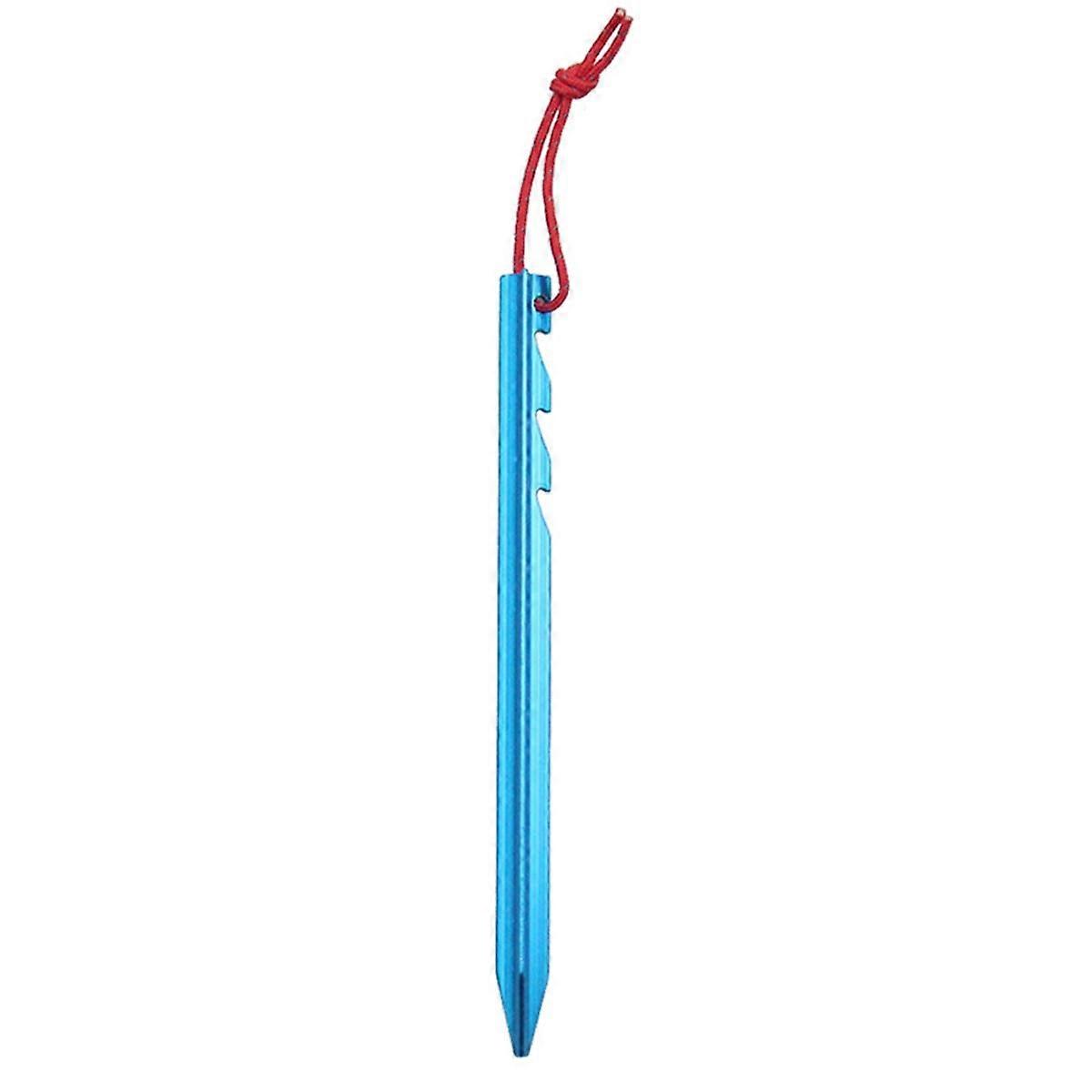 Blue Aluminum Alloy Multi-Tooth Triangular Ground Nails for Outdoor Tent Fixed Ground Nails 18CM